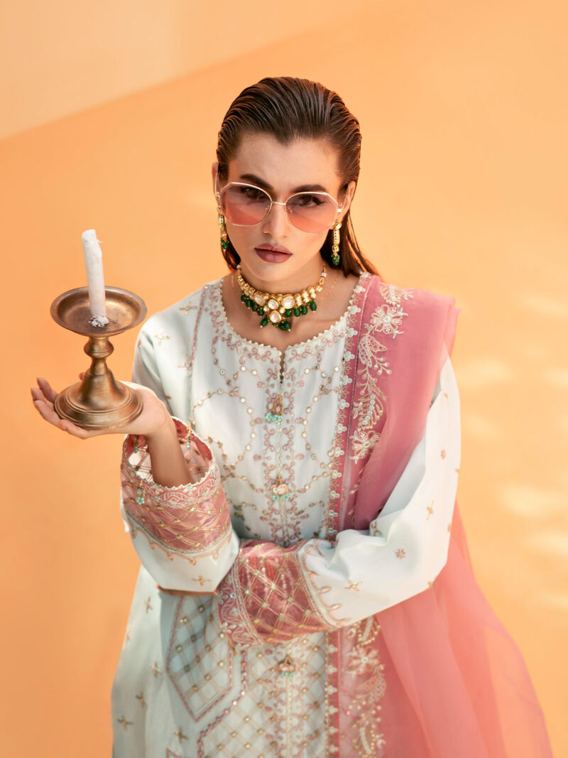 Fozia Khalid Elayne Festive Moonlight Jade Formal Collection