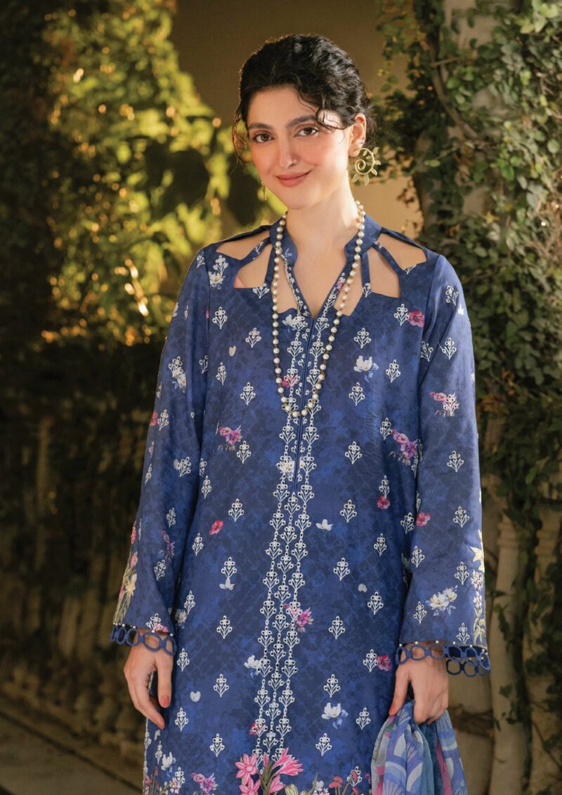 Asifa & Nabeel Gulkari 25 Gkl 05 Azure Whisper Lawn