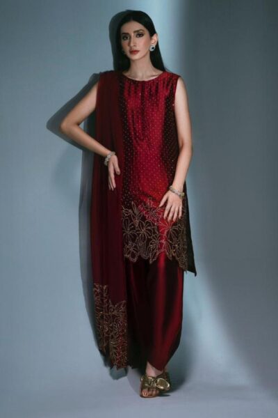 Sidra Fahad Elienna Red pret Collection