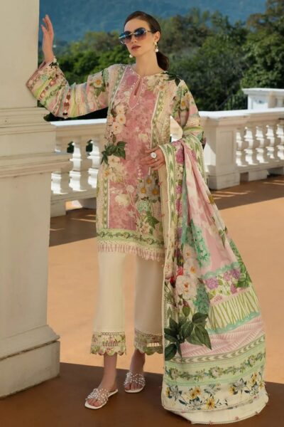 Elaf Premium Prints 25 Epe 01a Thistle & Rose Lawn