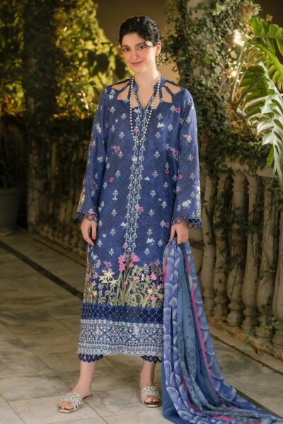 Asifa & Nabeel Gulkari 25 Gkl 05 Azure Whisper Lawn